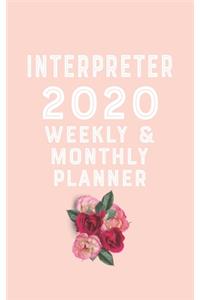 interpreter 2020 Monthly Weekly Planner interpreter Occupation Planner A beautiful