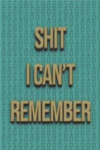 Shit I Can't Remember