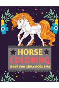 Horse Coloring Book For Girls Ages 8-12