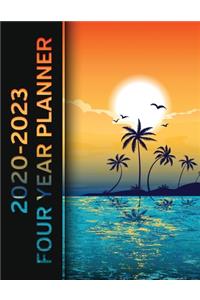 Tropical Island Sunset 2020 - 2023 Four Year Planner