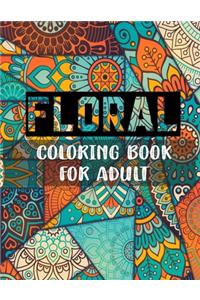Floral coloring book for adult