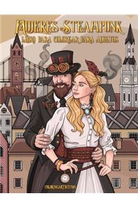 Mujeres Steampunk libro para colorear para adultos