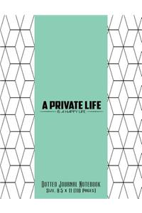 Dotted Notebook Journal / 8.5 x 11 / 110 Pages