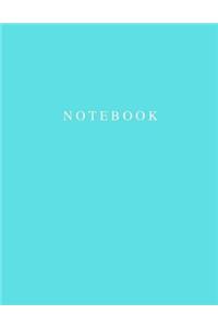 Notebook: Tiffany Blue Unlined Notebook - Large Blank Journal (8.5 X 11 Inches) - 100 Pages, Smooth Matte Cover