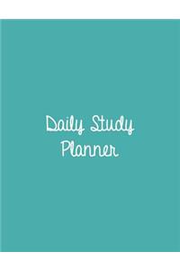 Daily Study Planner: Turquoise Blue: Study Planner 8.5 X 11: Study Planner 1 Year: Study Planner Notebook: Study Planner for College Students: Study Planner Korean