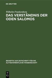 Das Verständnis Der Oden Salomos