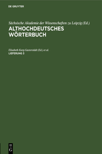 Althochdeutsches Wörterbuch. Lieferung 3