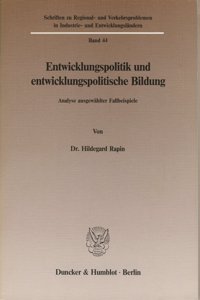 Entwicklungspolitik Und Entwicklungspolitische Bildung