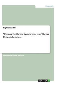Wissenschaftlicher Kommentar zum Thema Unterrichtsklima