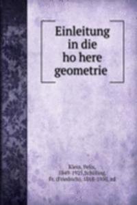 Einleitung in die hohere geometrie
