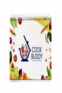 Cook Buddy | 30 Unique Recipes For Snacks & Treats | Calendar format | Kitchen Countertop Recipe Planner | Cooking with kids