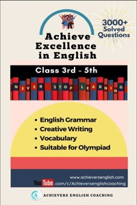 Achieve Excellence in English {Class 3rd-5th) {Grammar+Writing Skills+Vocabulary} Complete Study Material