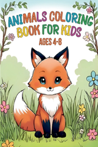 Animals Coloring Book for Kids Ages 4-8