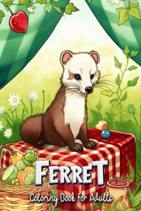 Ferret Coloring Book for Adults