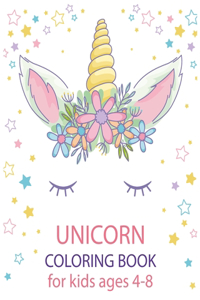 unicorn coloring book for kids ages 4-8