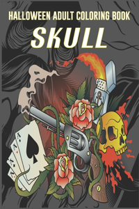 Halloween Adult Coloring Book Skull