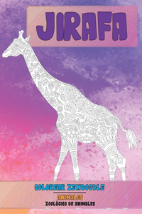 Colorear Zendoodle - Zoológico de animales - Animales - Jirafa