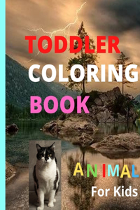 TODDLER COLORING BOOK, Animal & Letter for Kids