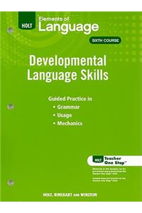 Elements of Language: Developmental Language Skills