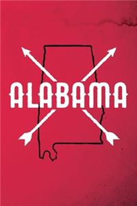 Alabama: 6x9" 120-page lined and blank notebook - journal - notepad - scribble book - diary - workbook for born and raised people from Alabama