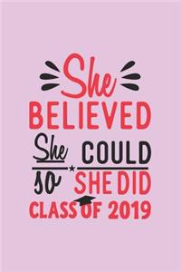 She Believed She Could So She Did Class of 2019