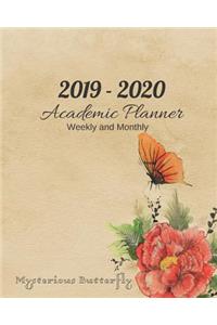 2019-2020 Academic Planner Weekly and Monthly Mysterious Butterfly