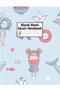 Blank Sheet Music Notebook