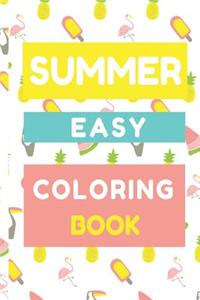 Summer Easy Coloring Book