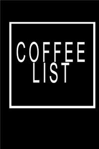 Coffee List