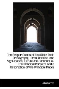 The Proper Names of the Bible