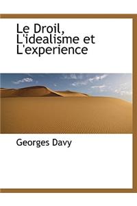 Le Droil, L'Idealisme Et L'Experience