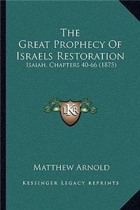 The Great Prophecy Of Israels Restoration
