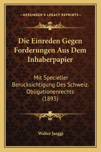 Einreden Gegen Forderungen Aus Dem Inhaberpapier