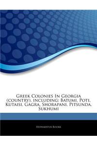 Articles on Greek Colonies in Georgia (Country), Including