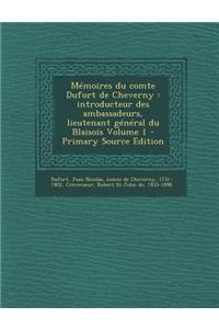Memoires Du Comte Dufort de Cheverny