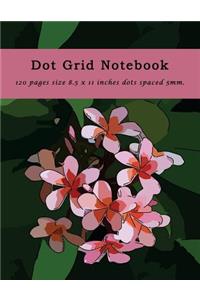 Dot Grid Notebook 120 Pages Size 8.5 X 11 Inches Dots Spaced 5mm.