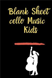 Blank Sheet cello Music Kids Notebook