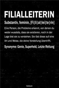 Filialleiterin Notizbuch