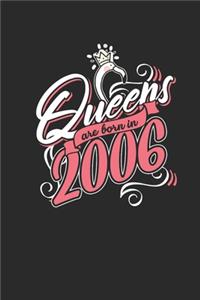 Queens Are Born In 2006: Graph Paper Journal (6" X 9" - 120 Pages/ 5 Squares per inch) for Birthday Gift Idea for Women