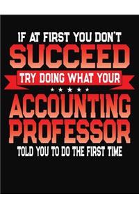 If At First You Don't Succeed Try Doing What Your Accounting Professor Told You To Do The First Time
