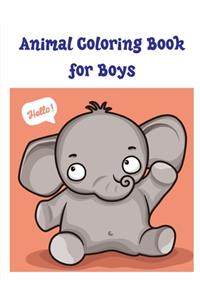 Animal Coloring Book for Boys