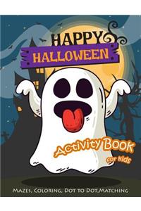 Happy Halloween Activity Book for Kids
