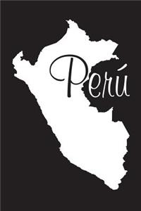 Peru - Black 101 - Lined Notebook with Margins - 6x9