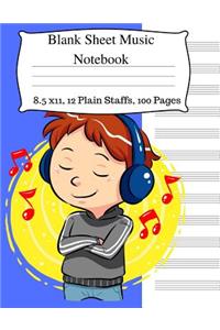 Blank Sheet Music Notebook
