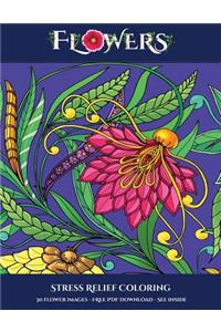 Stress Relief Coloring (Flowers)