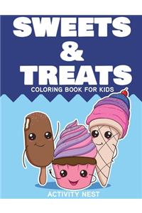 Sweets and Treats Coloring Book for Kids