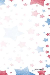 Journal Pages - Red White Blue Stars (Unruled)