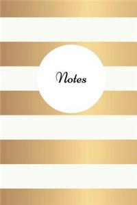 Notes - Gold and White Stripes