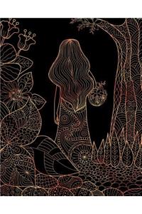Bullet Journal Notebook Girl in the Woods 3