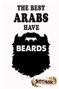 Sketchbook for Arabs with beards, 101+ blank pages, gift for bearded Middle Eastern Muslim men, sketching Journal Notebook for bearded boyfriend, husband and father